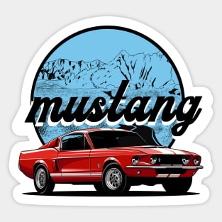 Classic Ford Mustang Sticker